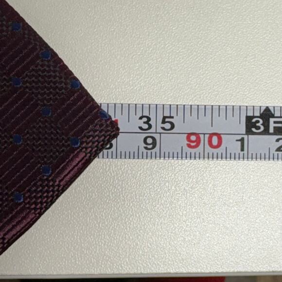 Hisdern XXL Neck Tie Purple Blue Geometric NWT Corpcore Work‎ Office Classic - Picture 9 of 10